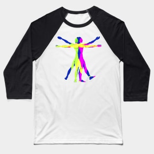 The Vitruvian Man (Bright Boy) Baseball T-Shirt